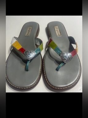 Brighton Women's Colorful Heart Sandals 9.5